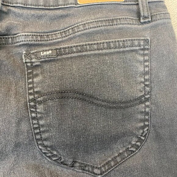Lee Women's Jeans Size 14P Regular Fit Bootcut Mid-Rise Black Denim Casual Y2K - Picture 10 of 13